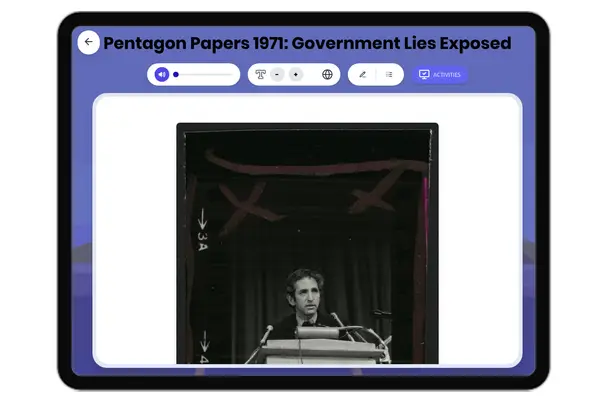 Pentagon Papers 1971: Government Lies Exposed - reading educational content