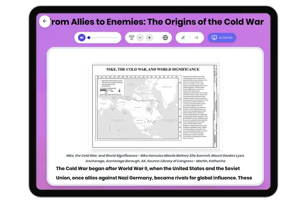From Allies to Enemies: The Origins of the Cold War - reading educational content