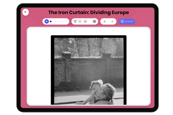 The Iron Curtain: Dividing Europe - reading educational content