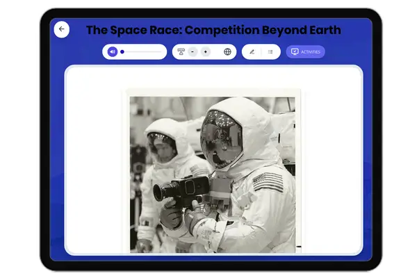 The Space Race: Competition Beyond Earth - reading educational content