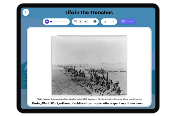 Life in the Trenches - reading educational content