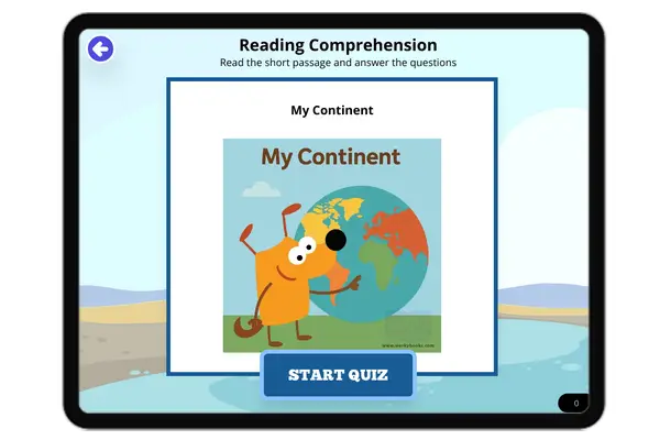 My Continent - reading educational content