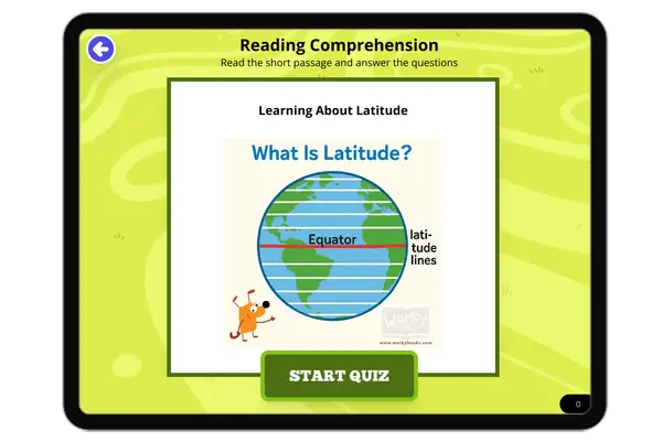 Learning About Latitude - reading educational content