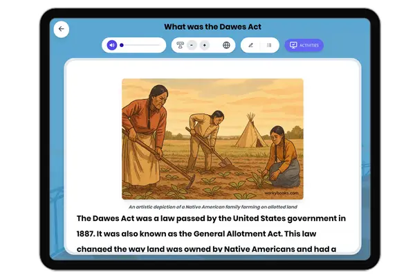 What was the Dawes Act - reading educational content