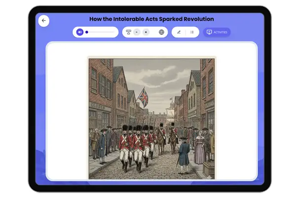 How the Intolerable Acts Sparked Revolution - reading educational content
